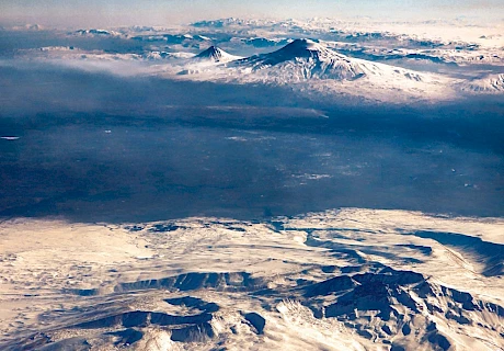 Ararat mountains from Praetor cockpit