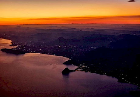 Evening descent to Valencia