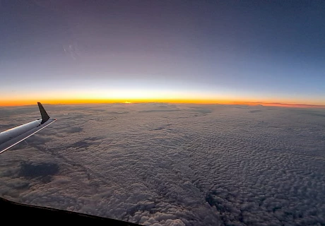 Over Poland at FL450