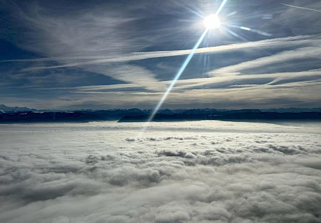 French Alps from the Praetor cockpit