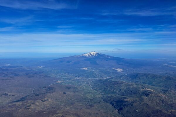 Look at Etna from our cockpit…