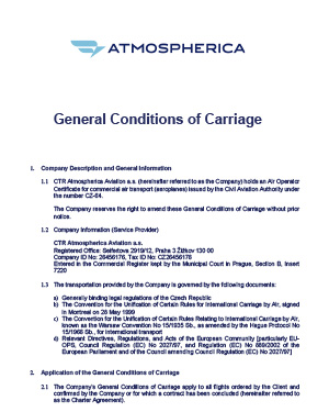 General Conditions of Carriage